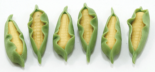 Dollhouse Miniature Corn, 6Pc Dollhouse Miniature Corn, 6Pc